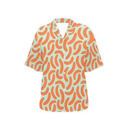 Sausage Print Design LKS304 Women's Hawaiian Shirt