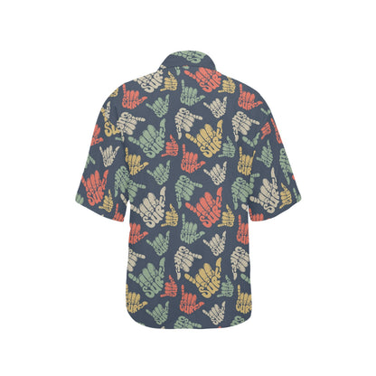 Surf Hand sign Women's Hawaiian Shirt