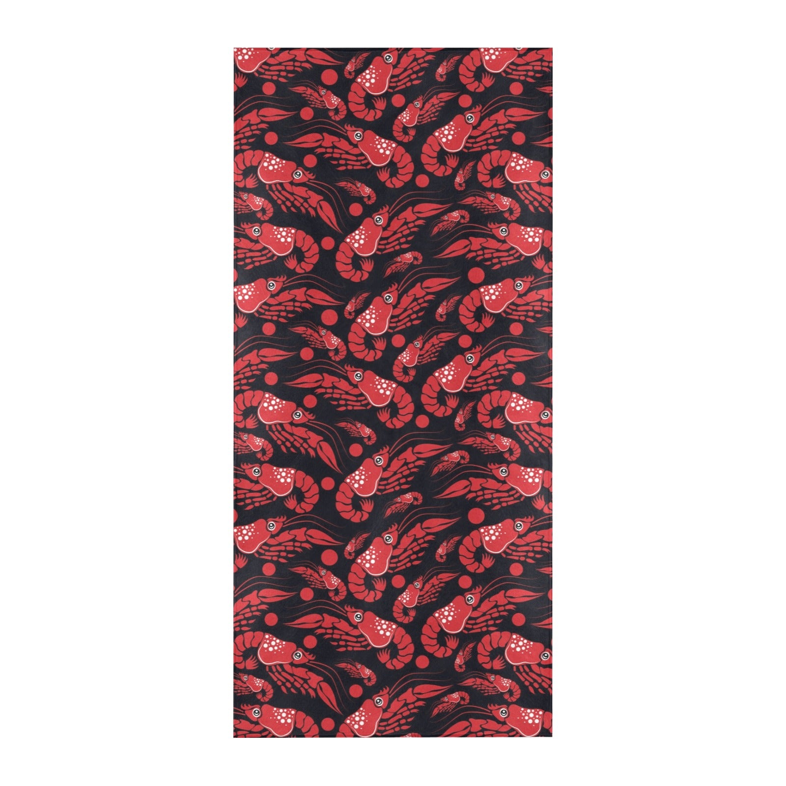 Shrimp Print Design LKS303 Beach Towel 32" x 71"