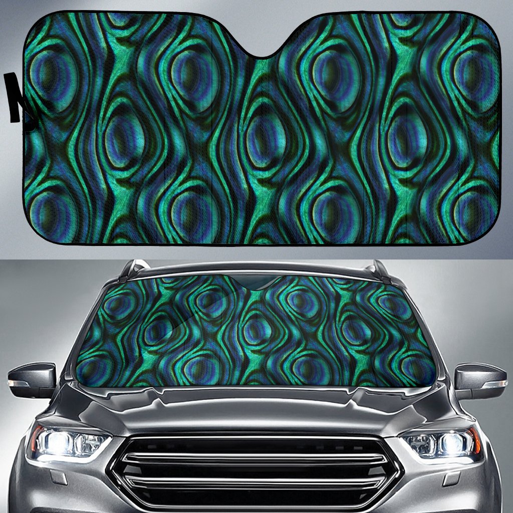 Abalone Pattern Print Design 01 Car Sun Shade-JORJUNE.COM