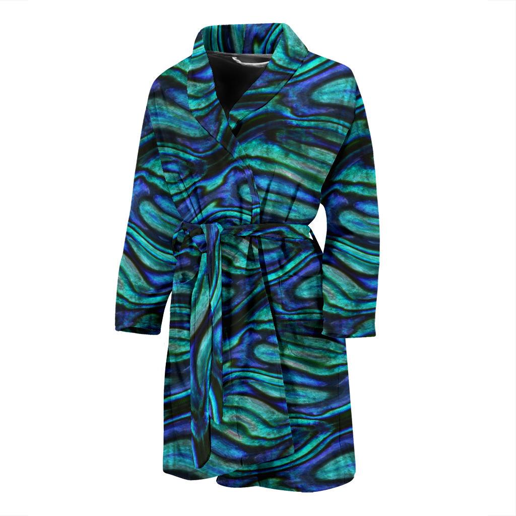 Abalone Pattern Print Design 02 Men Bathrobe-JORJUNE.COM