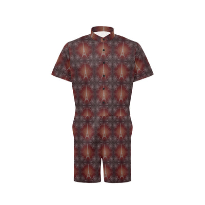 Eiffel Tower Drawing Print Men's Romper