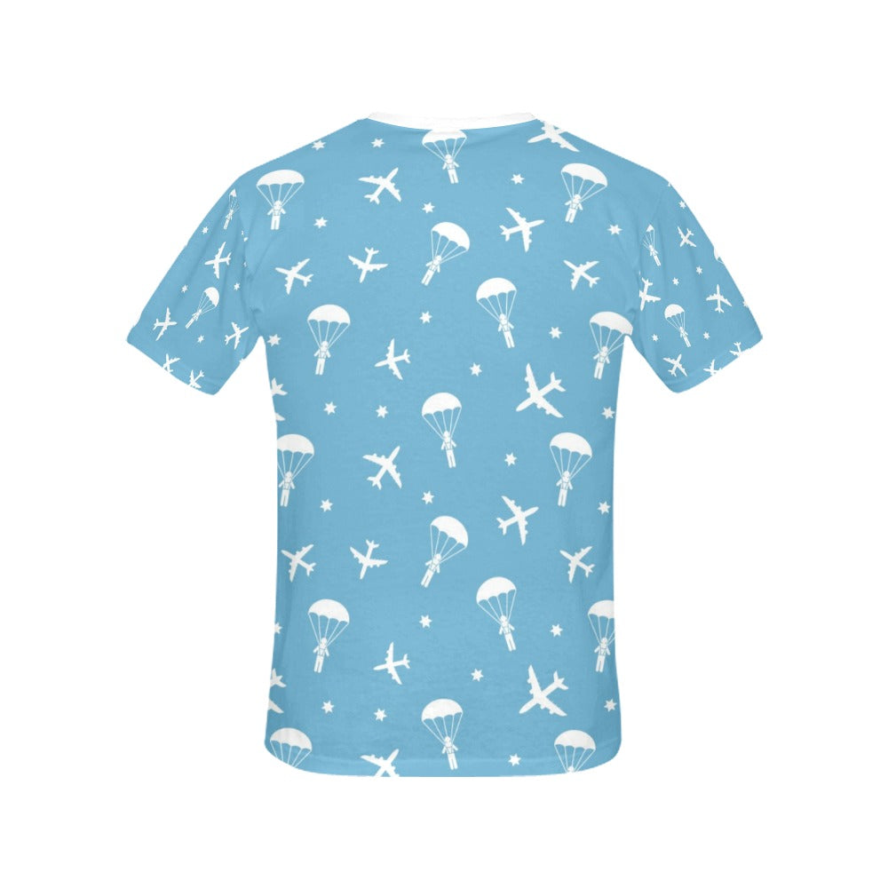 Skydiver Print Design LKS303 Women's  T-shirt