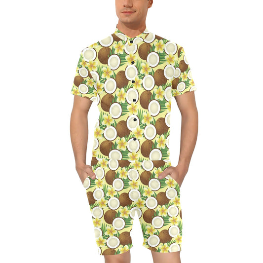 Coconut Pattern Print Design CN02 Men's Romper