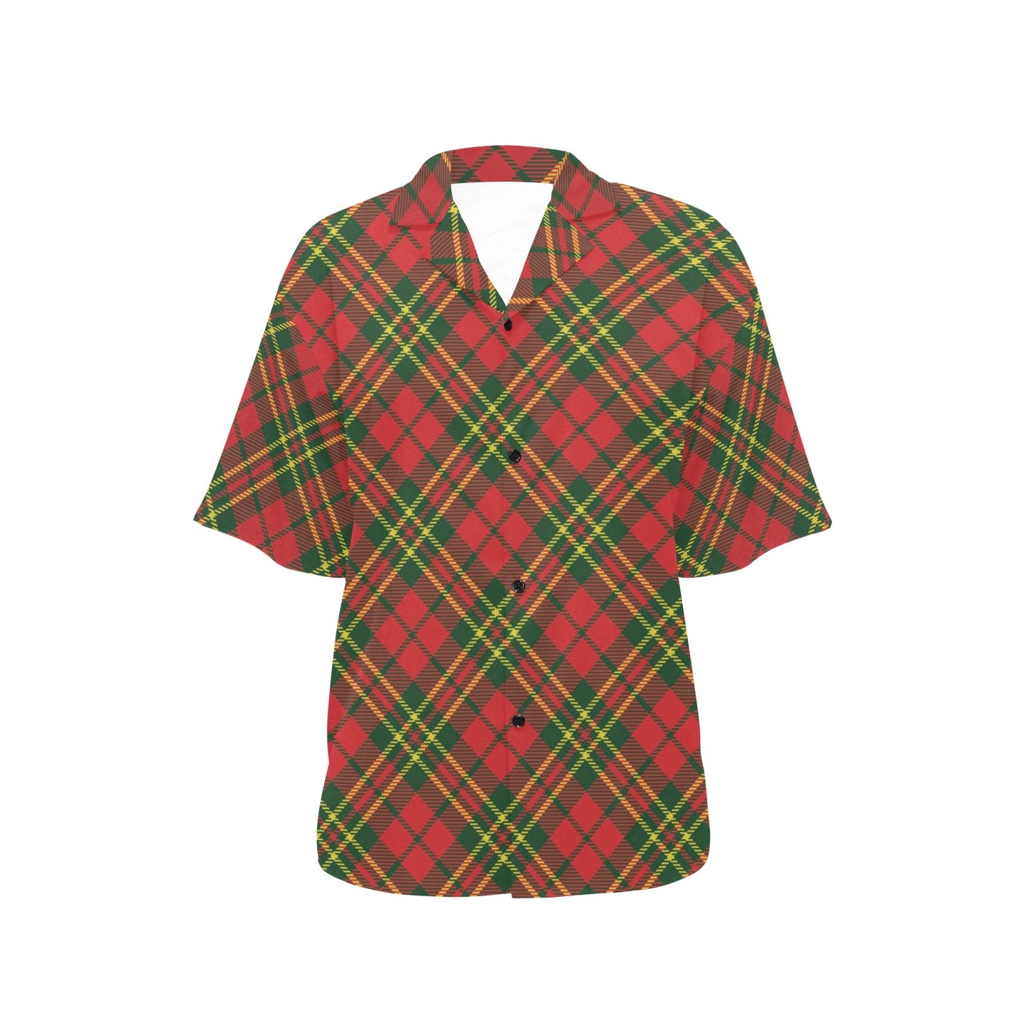 Plaid Holiday Pattern Print Design A01 Women's Hawaiian Shirt
