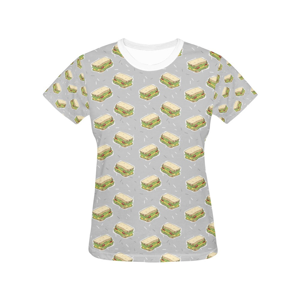 Sandwich Print Design LKS304 Women's  T-shirt