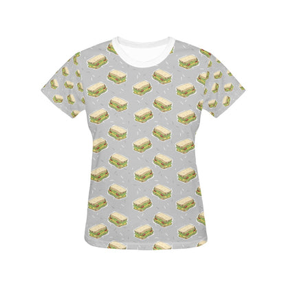 Sandwich Print Design LKS304 Women's  T-shirt