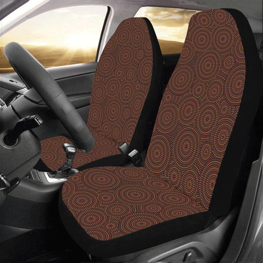 Aboriginal Pattern Print Design 02 Car Seat Covers (Set of 2)-JORJUNE.COM