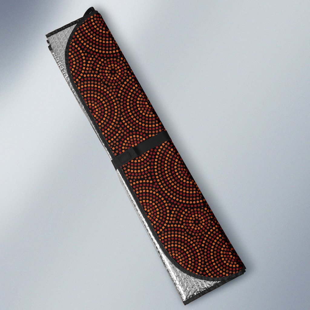 Aboriginal Pattern Print Design 02 Car Sun Shade-JORJUNE.COM
