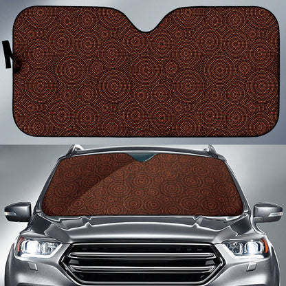 Aboriginal Pattern Print Design 02 Car Sun Shade-JORJUNE.COM