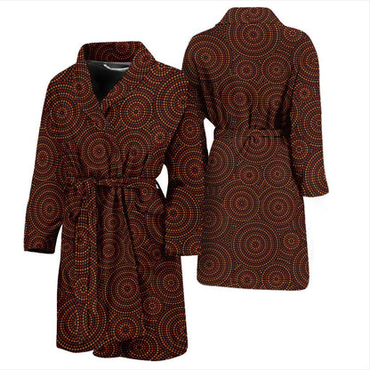 Aboriginal Pattern Print Design 02 Men Bathrobe-JORJUNE.COM