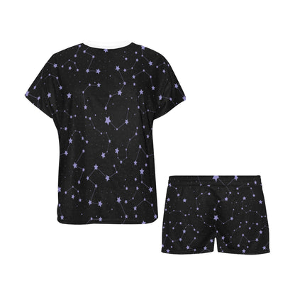 Star Print Design LKS303 Women's Short Pajama Set
