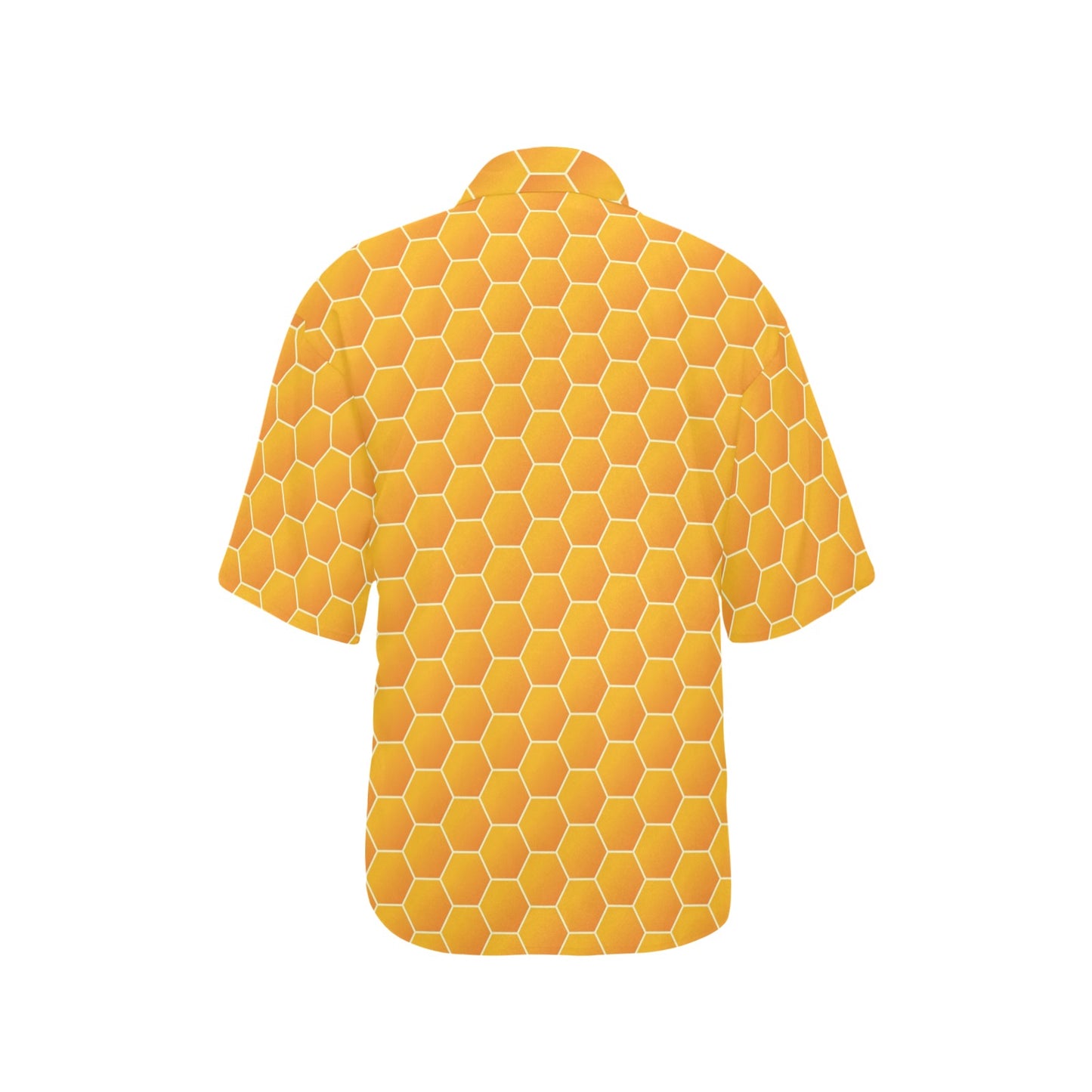 Honey Bee Honeycomb Print Design LKS3011 Women's Hawaiian Shirt