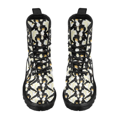 Cockatoo Print Design LKS402 Women's Boots
