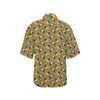 Kente Triangle Design African Print Women's Hawaiian Shirt