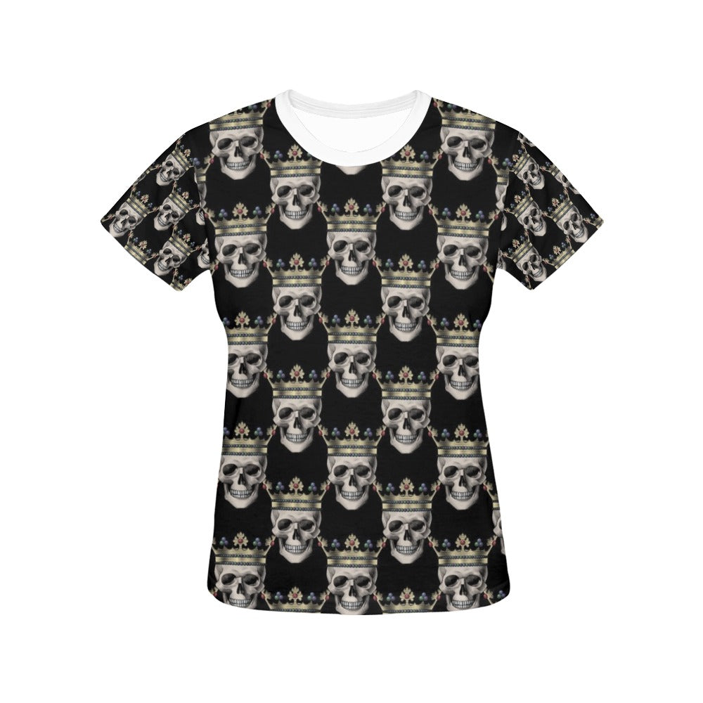 Skull King Print Design LKS3010 Women's  T-shirt