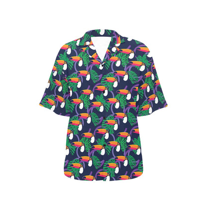 Toucan Print Design LKS302 Women's Hawaiian Shirt