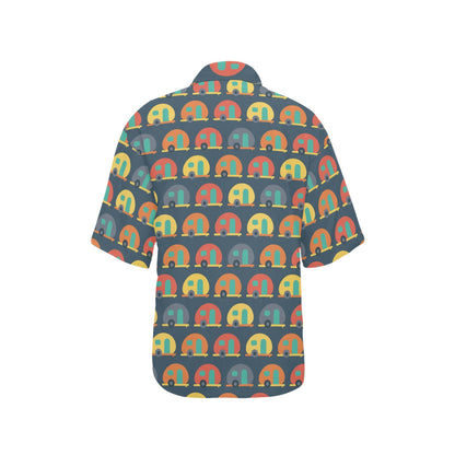 Camper Pattern Print Design 02 Women's Hawaiian Shirt