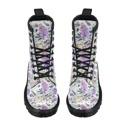 Lilac Pattern Print Design LI06 Women's Boots