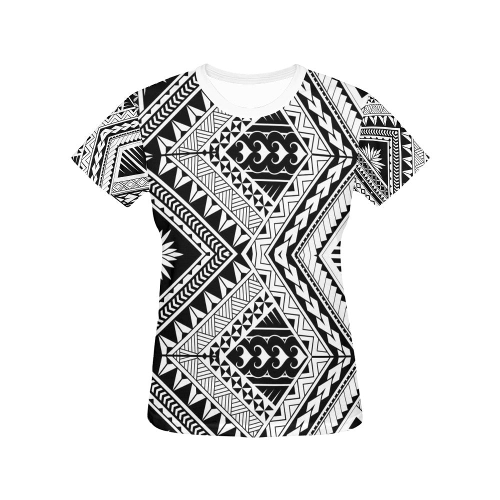 Samoan Tattoo Style Print Design LKS307 Women's  T-shirt