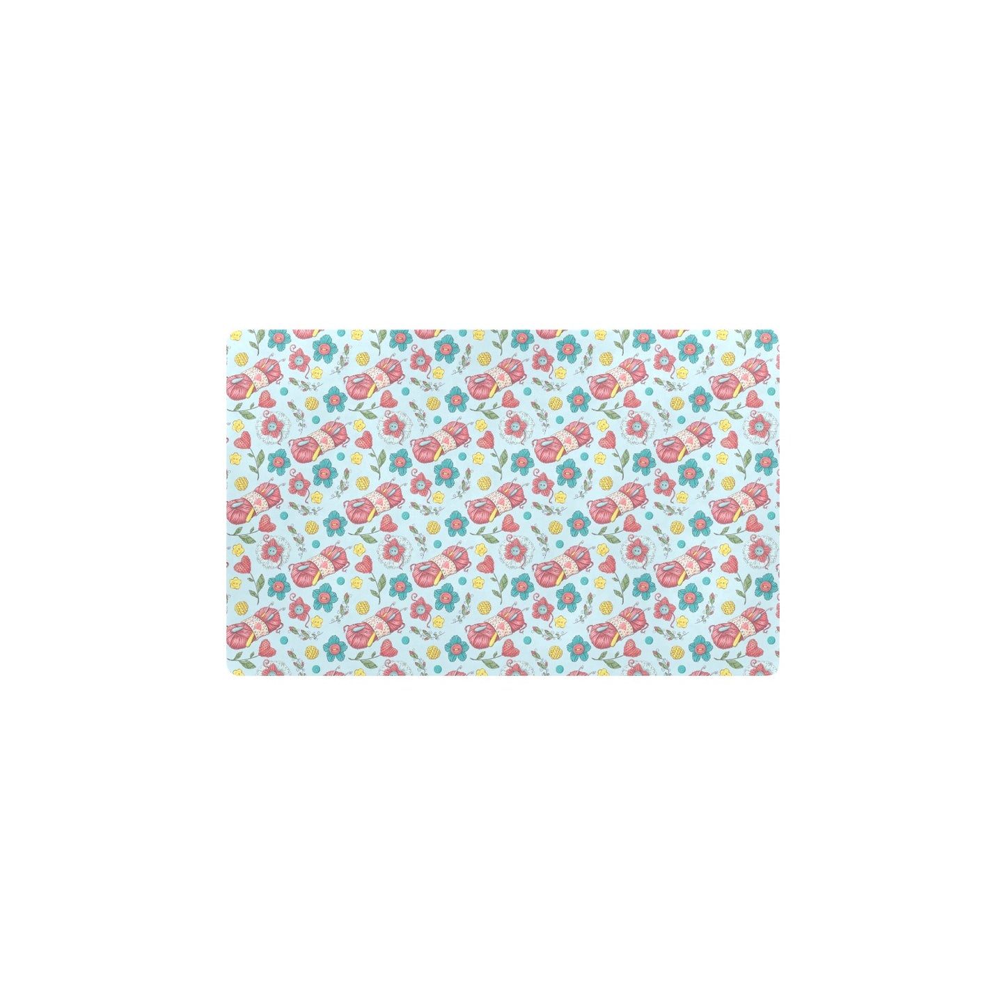 Crochet Pattern Print Design 01 Kitchen Mat