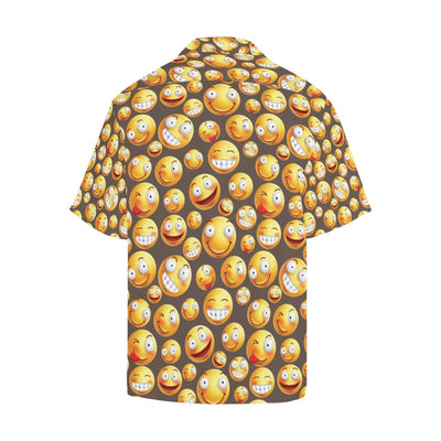 Smiley Face Emoji Print Design LKS303 Men's Hawaiian Shirt