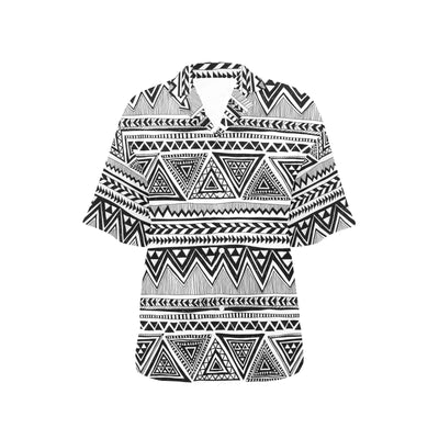 Draw Tribal Aztec Women's Hawaiian Shirt