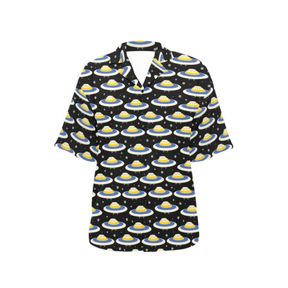 UFO Print Design LKS303 Women's Hawaiian Shirt