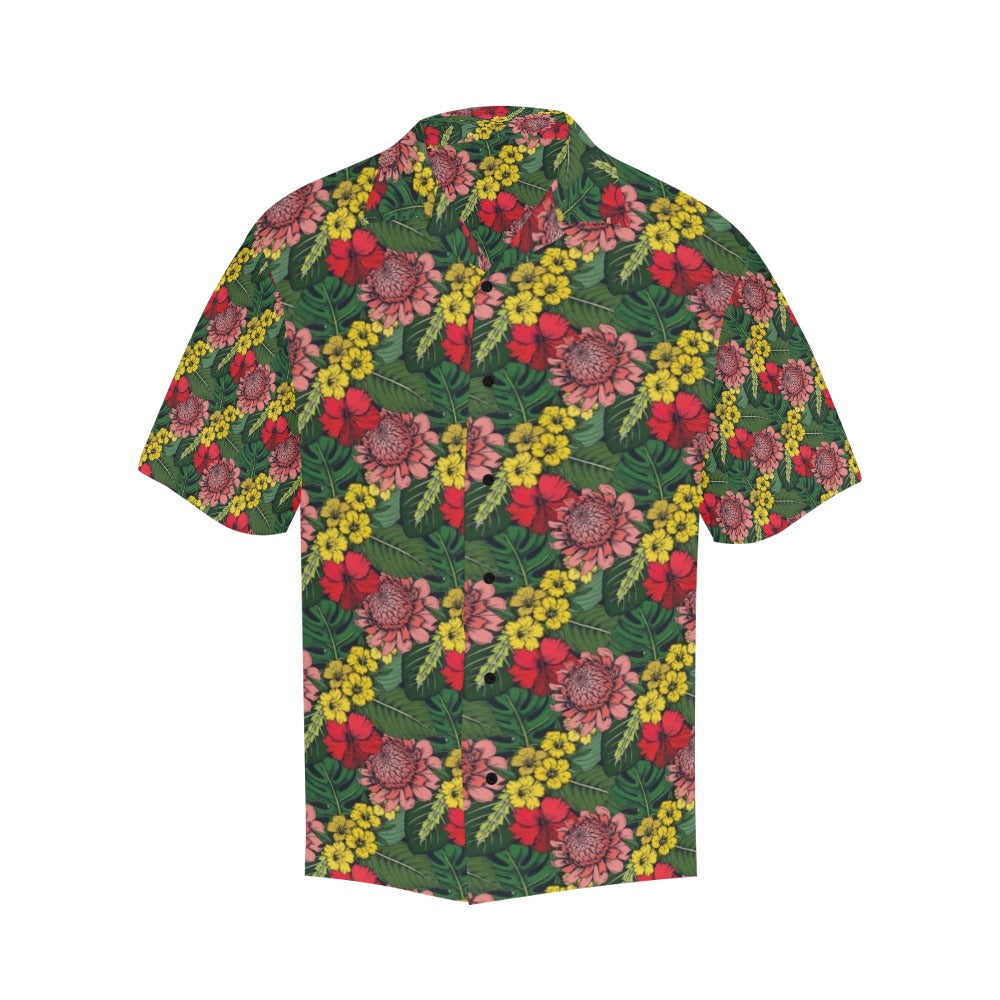 Summer Floral Print Design LKS305 Men's Hawaiian Shirt
