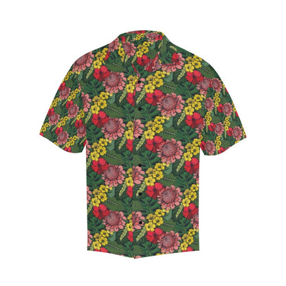 Summer Floral Print Design LKS305 Men's Hawaiian Shirt
