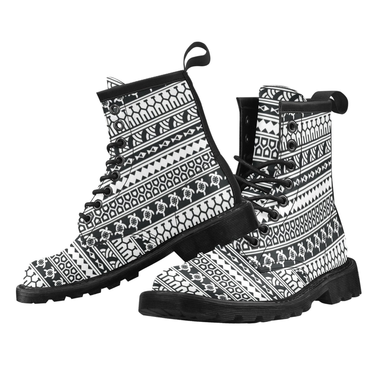 Samoan Pattern Print Design LKS303 Women's Boots