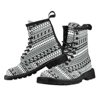Samoan Pattern Print Design LKS303 Women's Boots