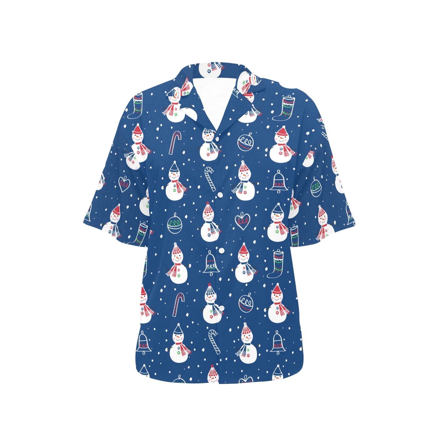 Snowman Print Design LKS306 Women's Hawaiian Shirt