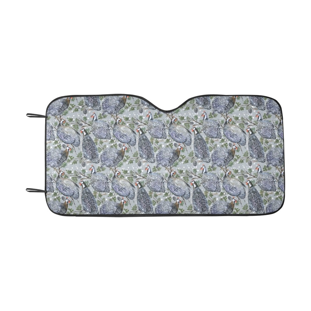 Guinea Fowl Print Design LKS402 Car front Windshield Sun Shade