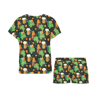 St Patricks Day Print Design LKS303 Women's Short Pajama Set