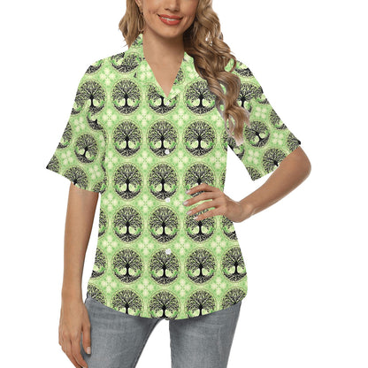Celtic Pattern Print Design 010 Women's Hawaiian Shirt