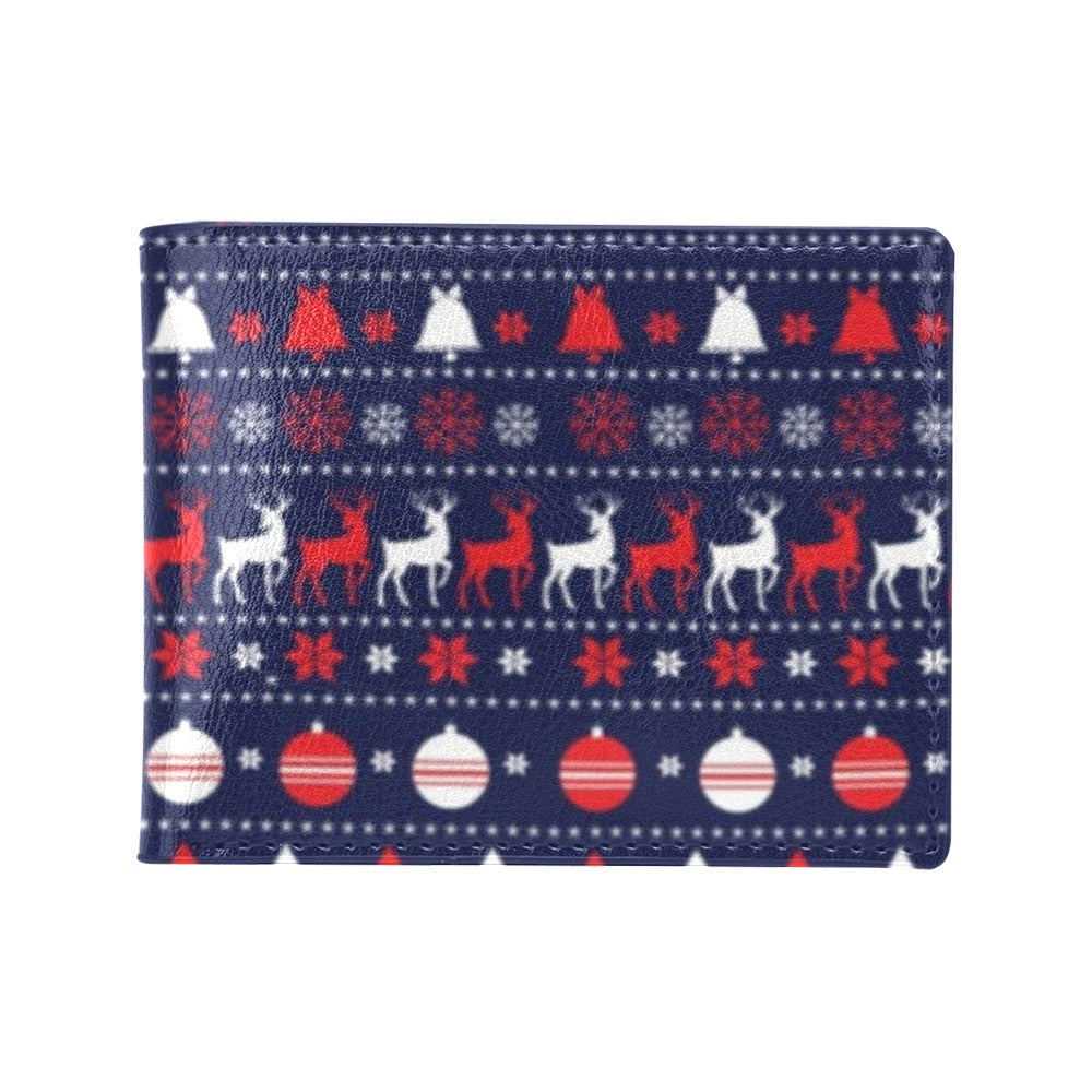 Reindeer Print Design LKS404 Men's ID Card Wallet
