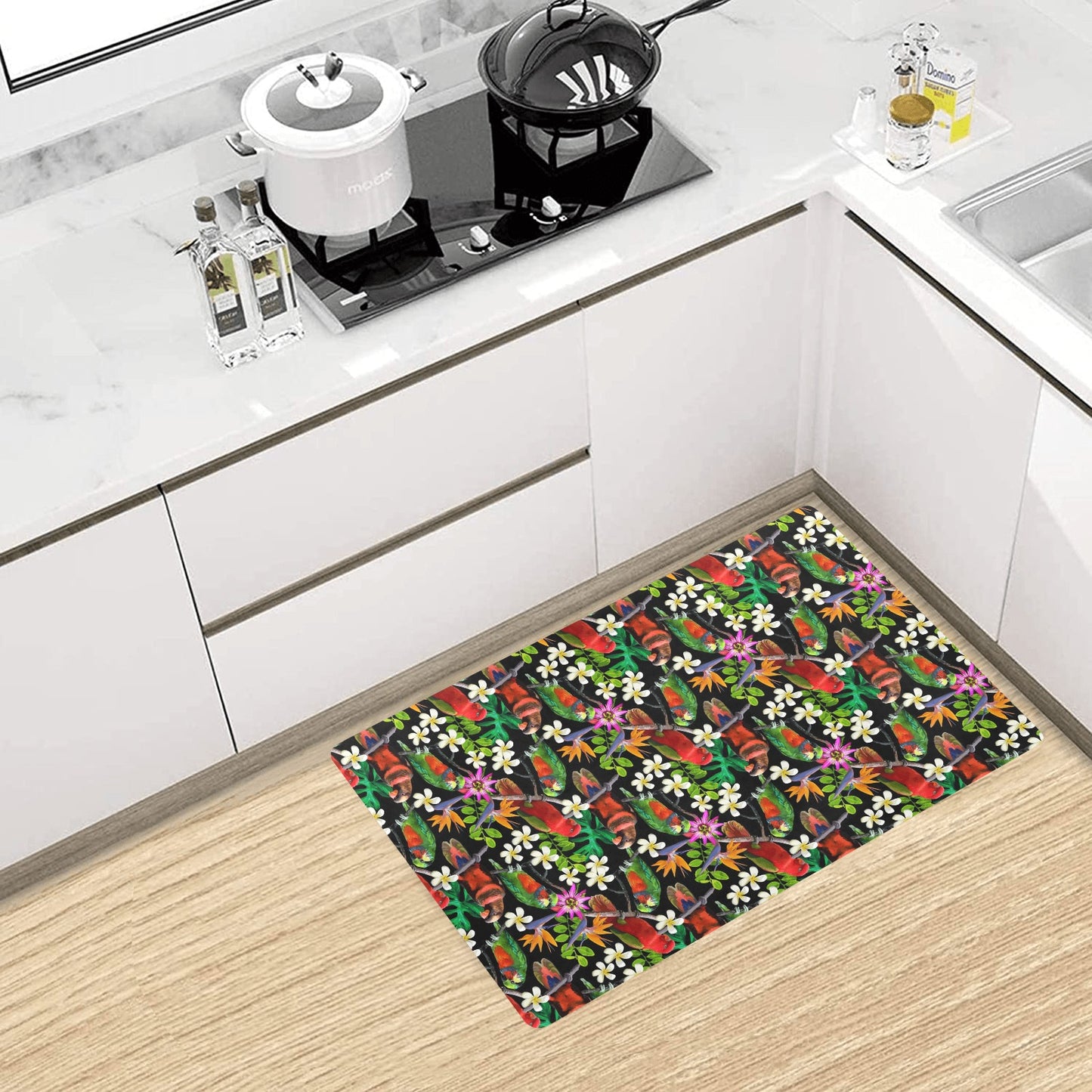 Parrot Design Print Kitchen Mat