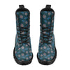 Sea Turtle Hand Drawn Blue Print Women's Boots