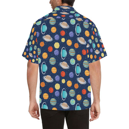 Planet With Star Print Design LKS303 Men's Hawaiian Shirt