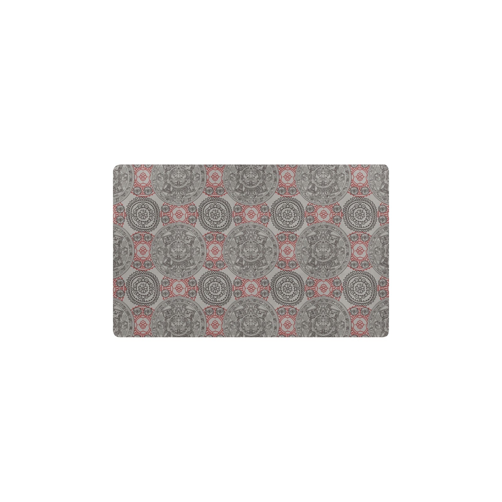 Calendar Aztec Pattern Print Design 04 Kitchen Mat