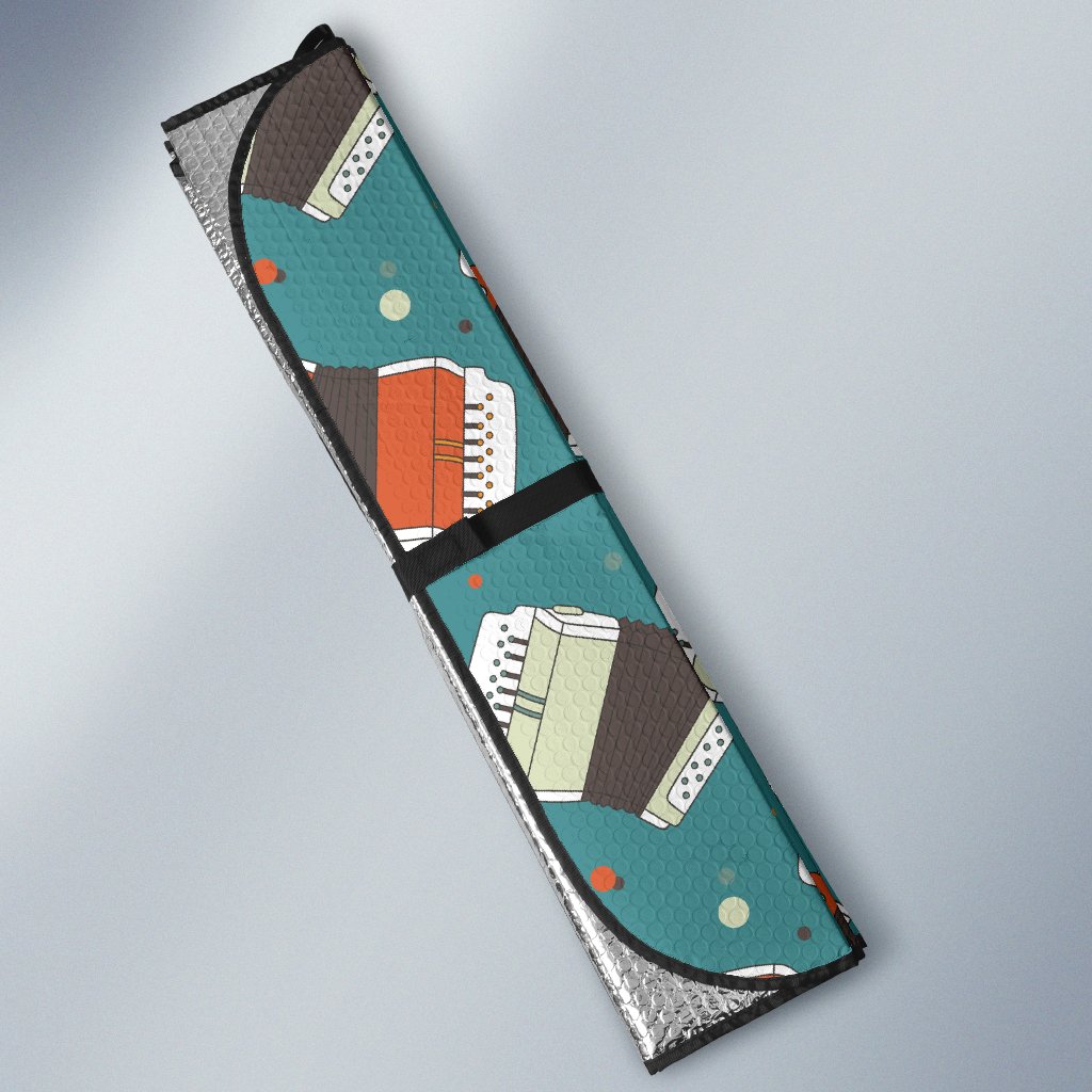 Accordion Pattern Print Design 02 Car Sun Shade-JORJUNE.COM