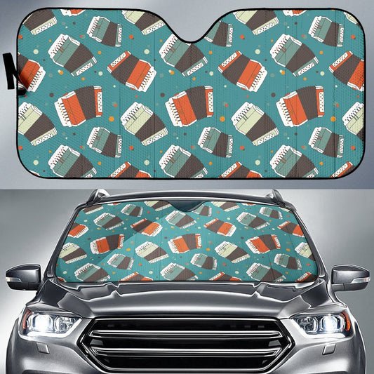Accordion Pattern Print Design 02 Car Sun Shade-JORJUNE.COM