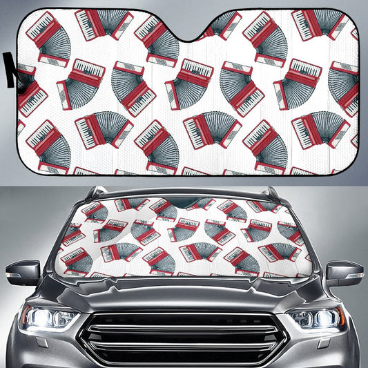 Accordion Pattern Print Design 03 Car Sun Shade-JORJUNE.COM