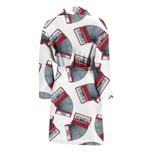 Accordion Pattern Print Design 03 Men Bathrobe-JORJUNE.COM