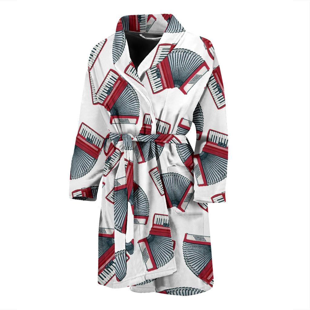 Accordion Pattern Print Design 03 Men Bathrobe-JORJUNE.COM