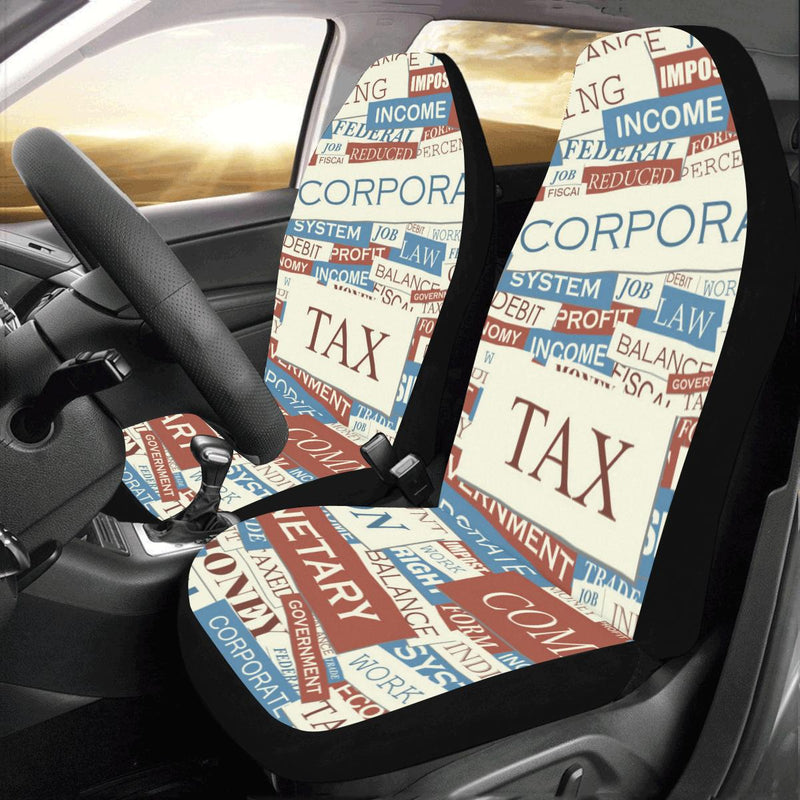 Accounting Financial Pattern Print Design 01 Car Seat Covers (Set of 2)-JORJUNE.COM