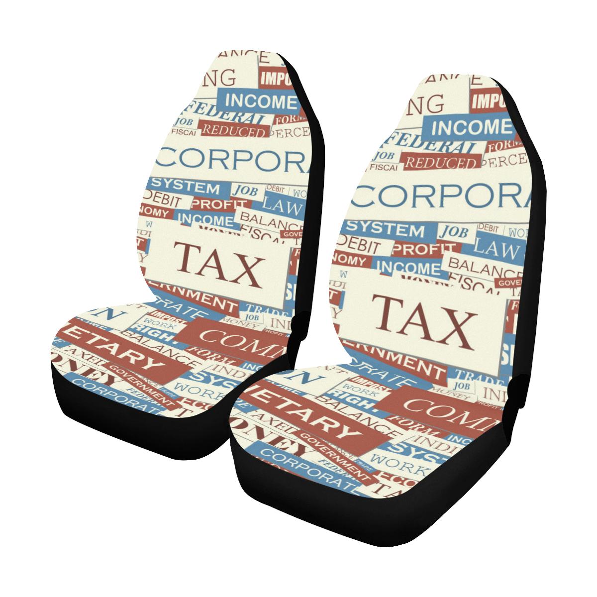 Accounting Financial Pattern Print Design 01 Car Seat Covers (Set of 2)-JORJUNE.COM