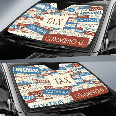 Accounting Financial Pattern Print Design 01 Car Sun Shade-JORJUNE.COM