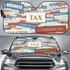 Accounting Financial Pattern Print Design 01 Car Sun Shade-JORJUNE.COM